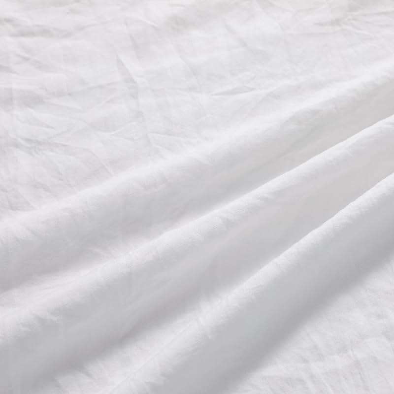 CAROMIO White Ruffle Duvet Cover Queen Size, 3PCS Soft Washed Microfiber Vintage French Country Duvet Cover Set for Queen Bed, White, 90x90 in - Image 5