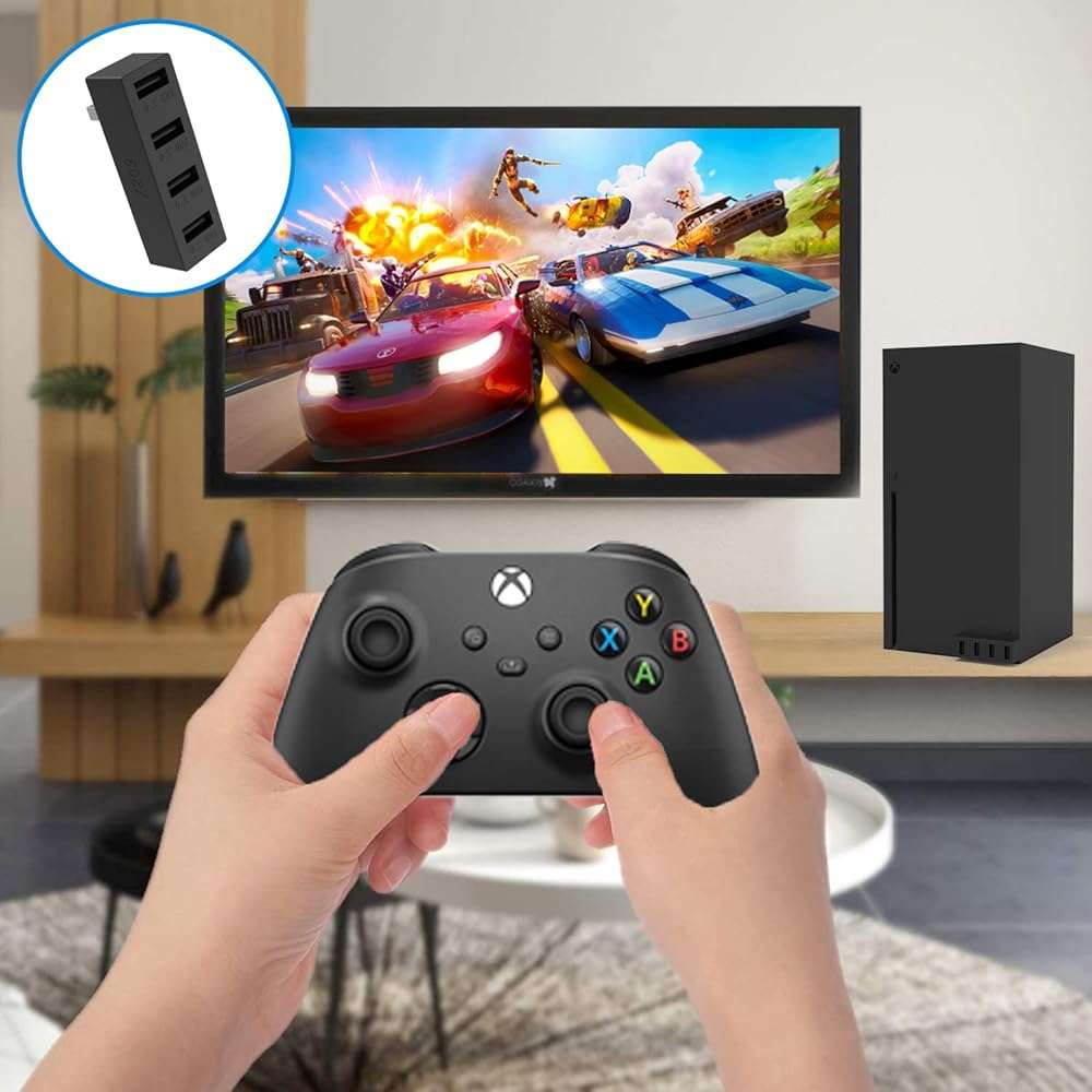 JZW-Shop 4 Ports USB Hub 2.0 for Xbox Series X, High Speed USB Hub Splitter Expansion Adapter Compatible with Xbox Series - Image 6