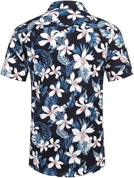 COOFANDY Mens Hawaiian Shirts Short Sleeve Casual Button Down Tropical Beach Shirt - Image 6
