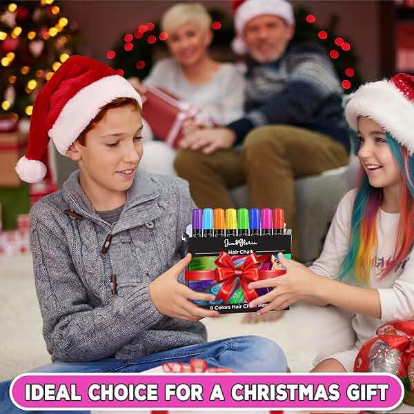 Jim&Gloria Dustless Hair Chalk Gifts for Girls Makeup Kit, Gift for Teen Girl Trendy Stuff, Kids, Teenage Tweens Teenager Temporary and Washable Color Dye Markers Age 7 8 9 10 11 12 13 14 Year Old Toy - Image 6