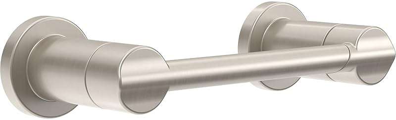 Delta Pivoting Toilet Paper Holder | SpotShield Brushed Nickel | Wall Mount | Nicoli Bathroom Accessories - Image 1