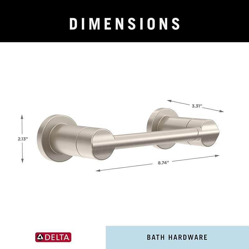 Delta Pivoting Toilet Paper Holder | SpotShield Brushed Nickel | Wall Mount | Nicoli Bathroom Accessories - Image 7