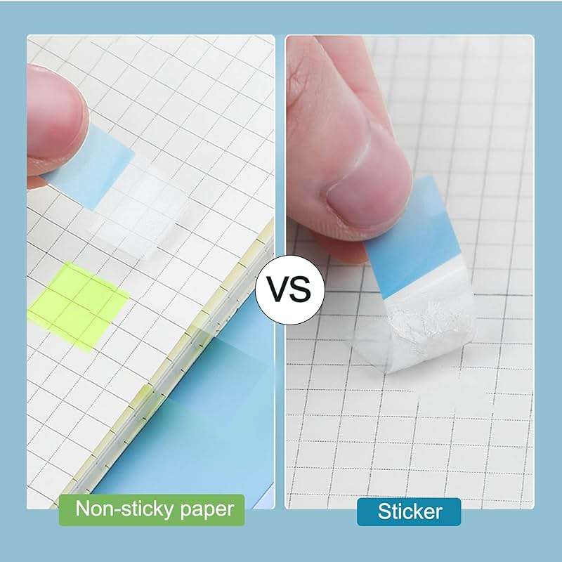 Golcellia Writable Sticky Tabs, 900 Pcs Transparent Sticky Page Marker Tabs for Document Organization, Teacher Supplies, Study Aids, Office Supplies, Colorful Tabs - Image 7