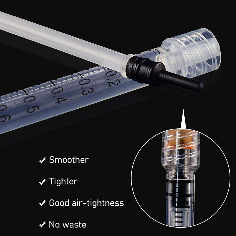 Disposable 1ml syringe with 25G 1inch Lab Supplies, Individually Packaged 50Pack - Image 3