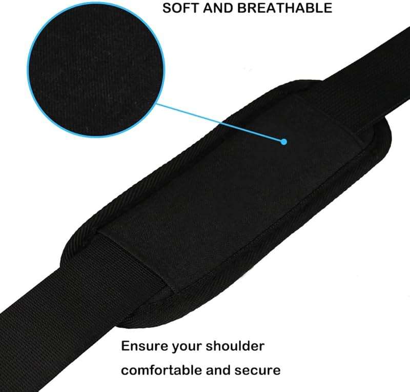 Universal Replacement Laptop Shoulder Strap, Durable 55" Adjustable Comfortable Belt with Metal Hooks for Briefcase, Computer Messenger Bag, Laptop Case Luggage/Duffel/Camera, (Black) - Image 2