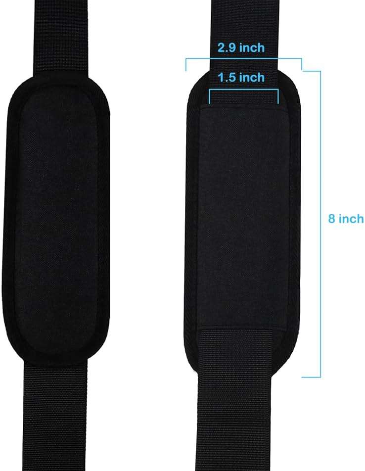 Universal Replacement Laptop Shoulder Strap, Durable 55" Adjustable Comfortable Belt with Metal Hooks for Briefcase, Computer Messenger Bag, Laptop Case Luggage/Duffel/Camera, (Black) - Image 4