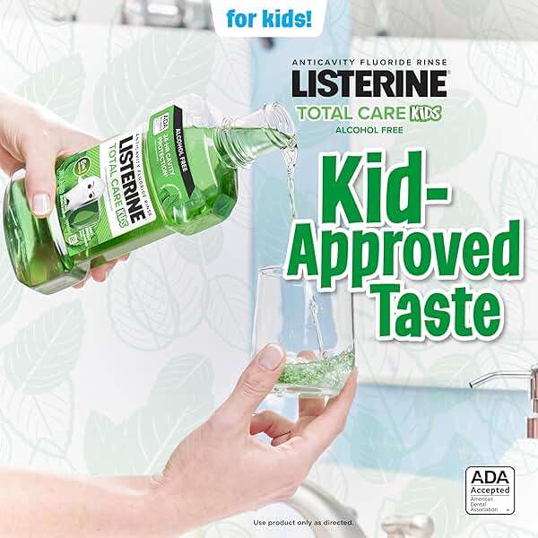 Listerine Total Care Kids Mouthwash, ADA Accepted, Alcohol-Free Anticavity Fluoride Mouthwash, Oral Rinse for Cavity Protection and Fresh Breath, Mint Shield Flavor, 500 mL - Image 7