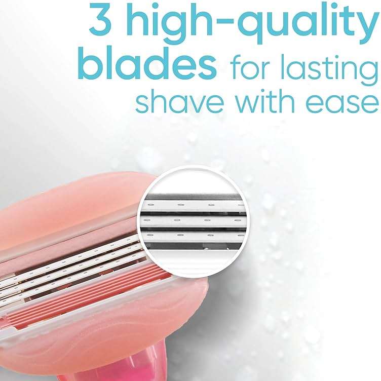 Gillette Venus ComfortGlide White Tea 4 count, with Gillette Venus ComfortGlide plus Olay 2 count, Women's Razor Blade Refills - Image 4