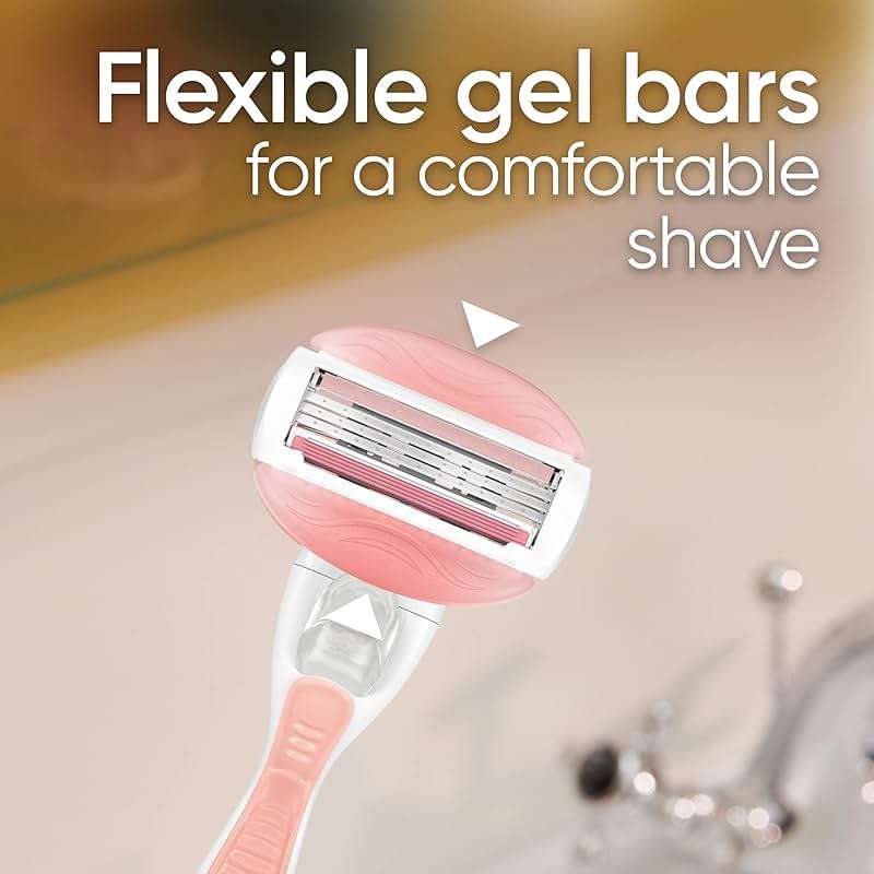 Gillette Venus ComfortGlide White Tea 4 count, with Gillette Venus ComfortGlide plus Olay 2 count, Women's Razor Blade Refills - Image 8