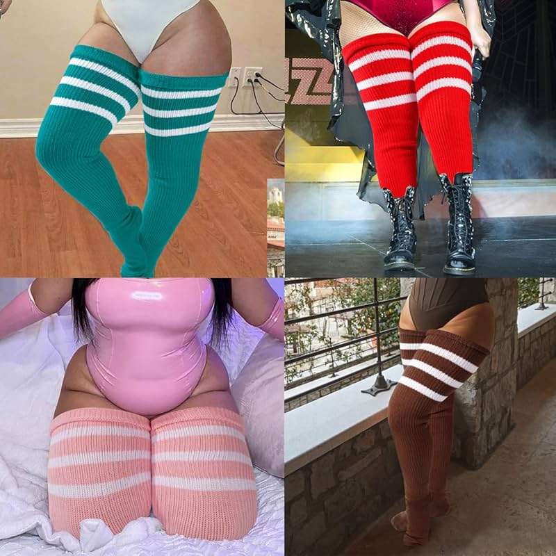 LOUSGUTA Plus Size Thigh High Socks for Thick Thighs- Extra Long Womens Cable Knitted Over Knee High Leg Warmer - Image 6