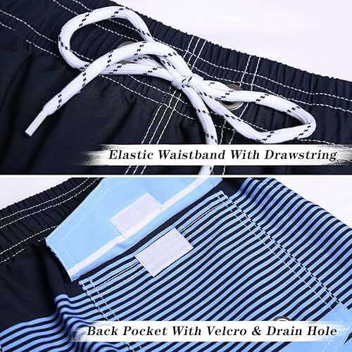 ELETOP Men's Swim Trunks Quick Dry Bathing Suit Swimming Board Shorts Mesh Lining Beach Swimwear - Image 4