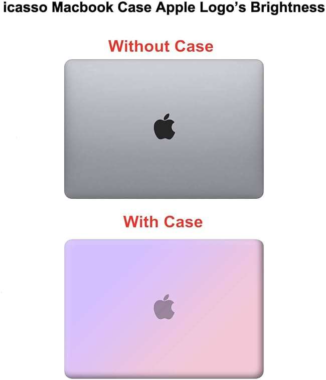 iCasso for MacBook Pro 14 inch Case 2025-2023 2021 Release M5 A3434 A3112 A3401 A3185 A2918 A2992 A2779 A2442 M4 M3 M2 M1 Pro/Max, Bundle 5 in 1, Case, Sleeve Bag for Mac Pro 14, Gradient Purple - Image 5