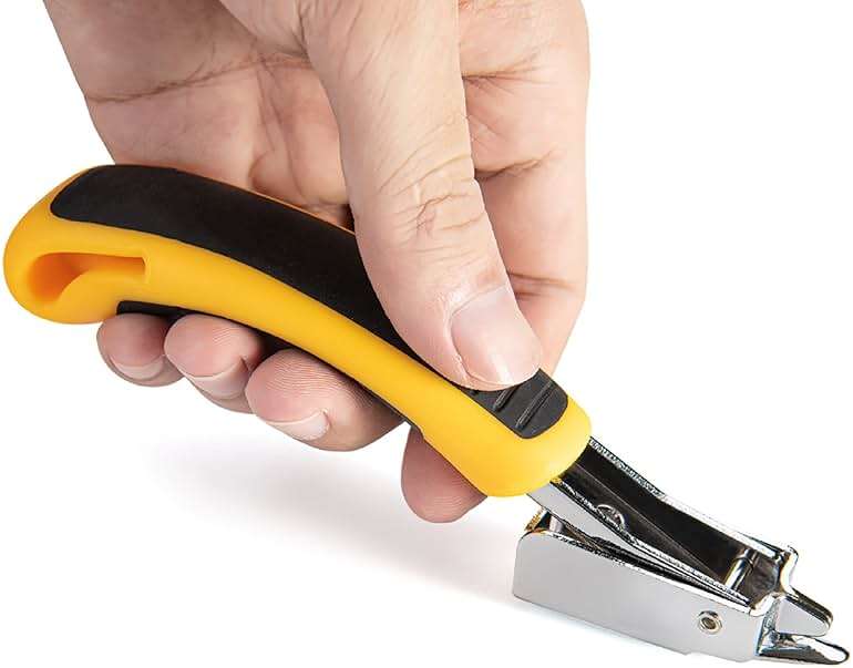 GEARLINTON Staple Remover Heavy Duty Upholstery Staple Puller Tool with Ergonomic Handle for Furniture, Carpet, Carton, Floor (2 Pack, Yellow) - Image 7