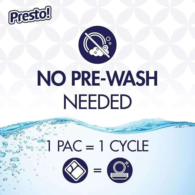 Amazon Brand - Presto! Triple Action Dishwasher Pacs, Lemon Scent, 70 Count - Image 4