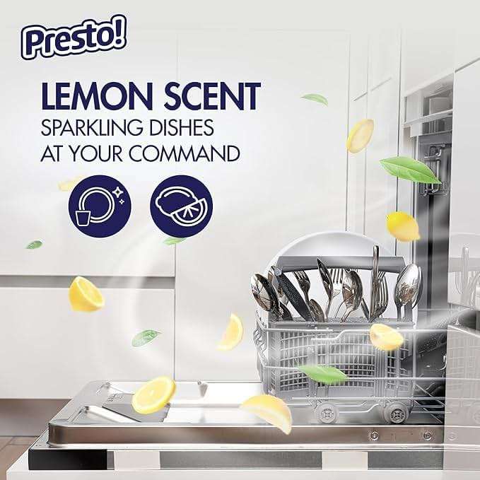 Amazon Brand - Presto! Triple Action Dishwasher Pacs, Lemon Scent, 70 Count - Image 6