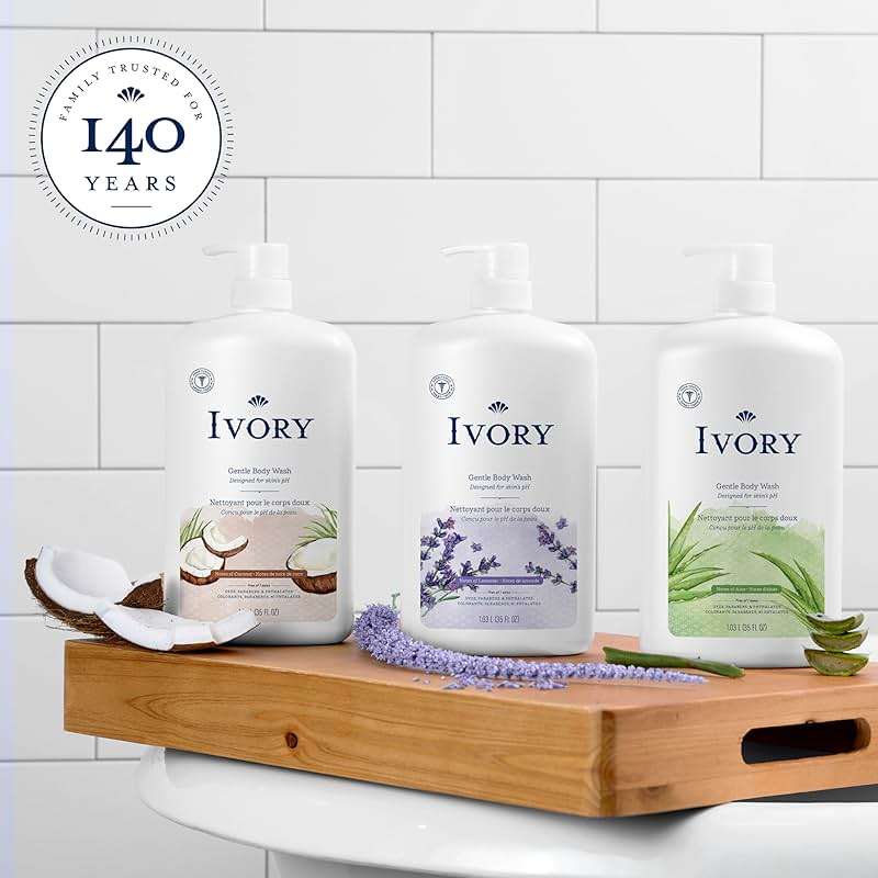 Ivory Body Wash, Designed for the Whole Family, Gentle Formula, Free of Dyes Heavy Perfumes Parabens Phthalates & Silicones, Lavender Scent, 35 oz - Image 6
