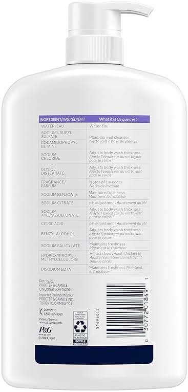 Ivory Body Wash, Designed for the Whole Family, Gentle Formula, Free of Dyes Heavy Perfumes Parabens Phthalates & Silicones, Lavender Scent, 35 oz - Image 7
