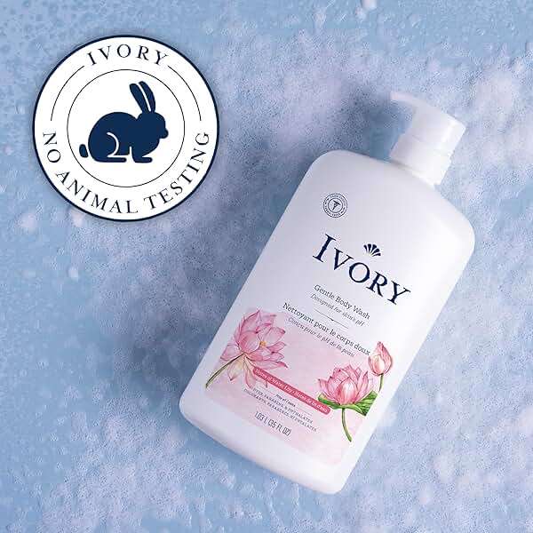 Ivory Body Wash, Designed for the Whole Family, Gentle Formula, Free of Dyes Heavy Perfumes Parabens Phthalates & Silicones, Designed for Skin's pH, Water Lily Scent, 35 oz - Image 5