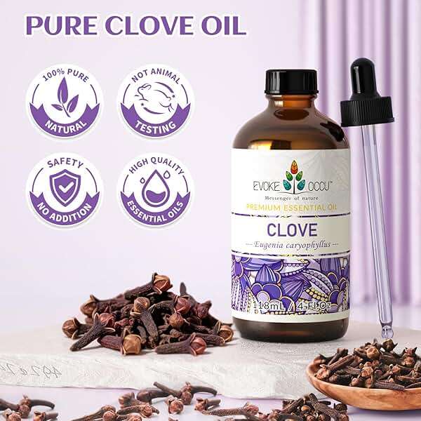 EVOKE OCCU Clove Oil for Teeth and Gums - Oral Care, Toothache Relief & Fresh Breath - DIY Mouthwash - 4 Fl Oz - Image 7