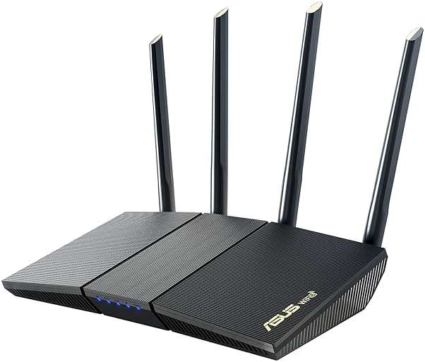 ASUS RT-AX1800S Dual Band WiFi 6 Extendable Router, Subscription-Free Network Security, Parental Control, Built-in VPN, AiMesh Compatible, Gaming & Streaming, Smart Home - Image 1