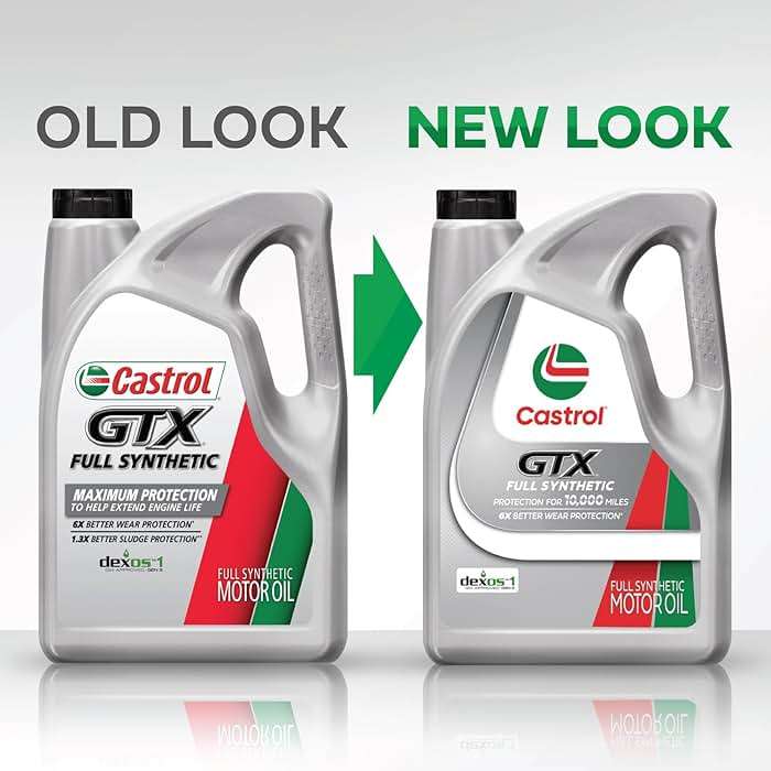 Castrol GTX Full Synthetic 0W-20 Motor Oil, 5 Quarts - Image 4