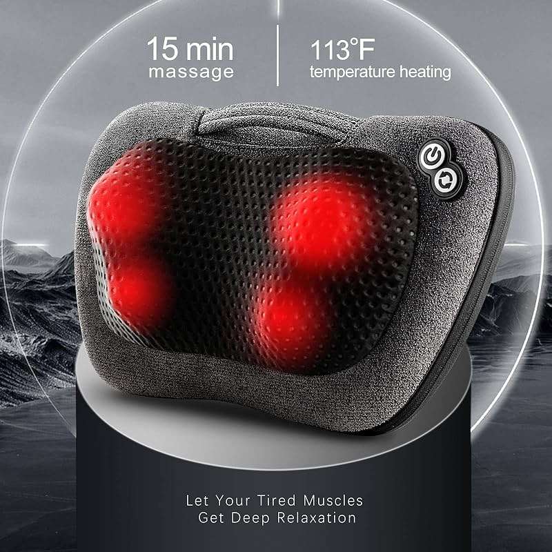 VIKTOR JURGEN Back Massager, Neck Massager with Heat, Massage Pillow Gifts for Men & Women, Electric Shiatsu Back Massager, Deep Kneading Shoulder Massager for Full Body Muscle,Massage at Home, Car - Image 5