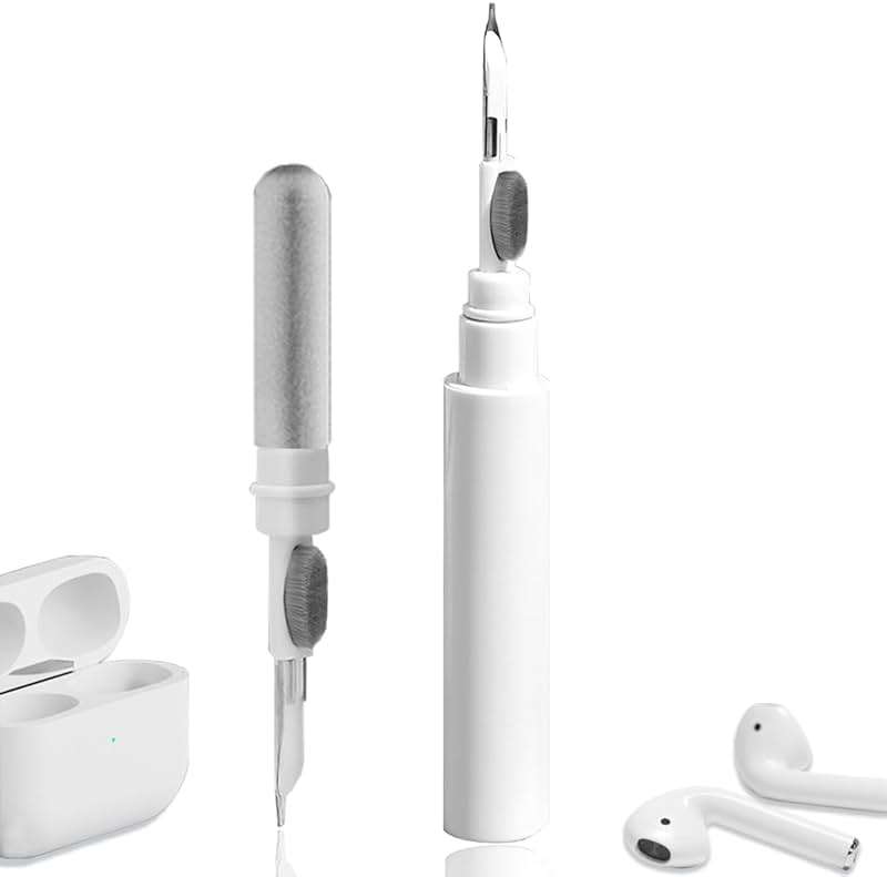 Cleaner Kit for Airpods,Earbuds Cleaning kit for Airpods Pro 1 2 3, Multi-Function Cleaning Tool with Brush for Wireless Earphones Bluetooth Headphones Camera and iPhone(White) - Image 1