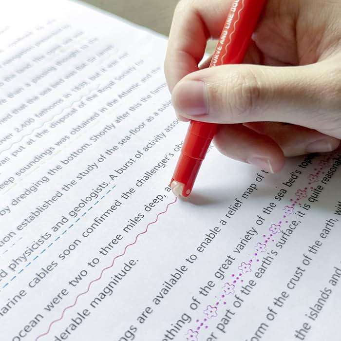 AECHY 8PCS Curve Highlighter Pen for Note Taking, Dual Tip Pens with 8 Different Curve Shapes & 8 Colors Fine Lines, Colored Curve Pens Set for Kids Journaling Back to School Supplies - Image 4