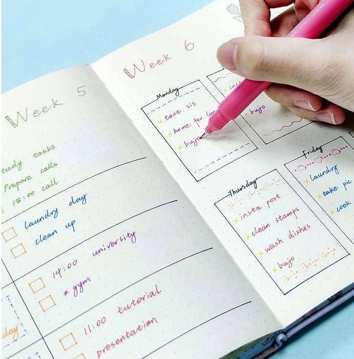 AECHY 8PCS Curve Highlighter Pen for Note Taking, Dual Tip Pens with 8 Different Curve Shapes & 8 Colors Fine Lines, Colored Curve Pens Set for Kids Journaling Back to School Supplies - Image 6