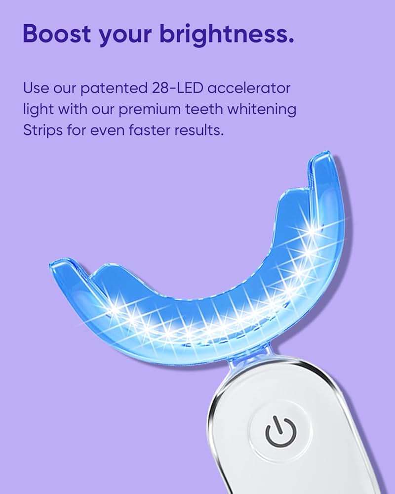 MySmile Non-Sensitive 10 Treatment Whitening Strips Kit with LED Light Tray 10 Min Fast Remove Coffee Wine Tobacco 20 Years of Stains Whitening Tooth Care Oral Safe for Enamel - Image 2