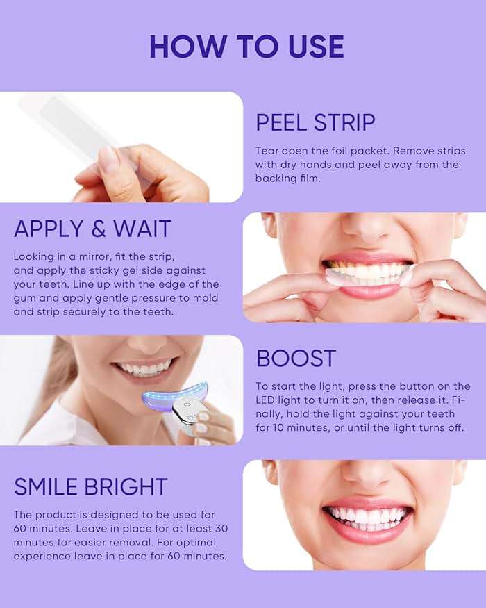 MySmile Non-Sensitive 10 Treatment Whitening Strips Kit with LED Light Tray 10 Min Fast Remove Coffee Wine Tobacco 20 Years of Stains Whitening Tooth Care Oral Safe for Enamel - Image 5