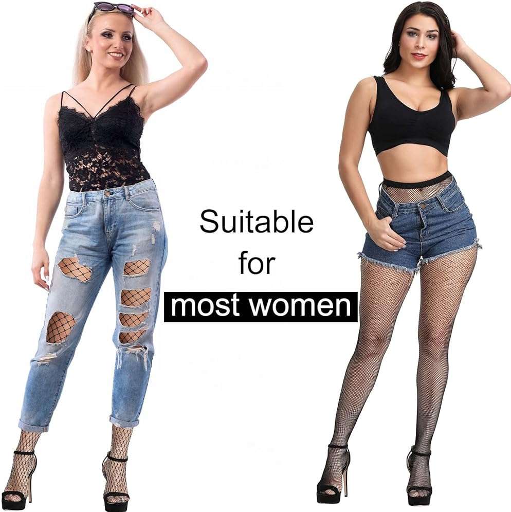 CHRORINE 2/4/8 Pack Fishnet Stockings Women High Waist Tights 2/4 Styles Fishnet Tights Pantyhose - Image 5