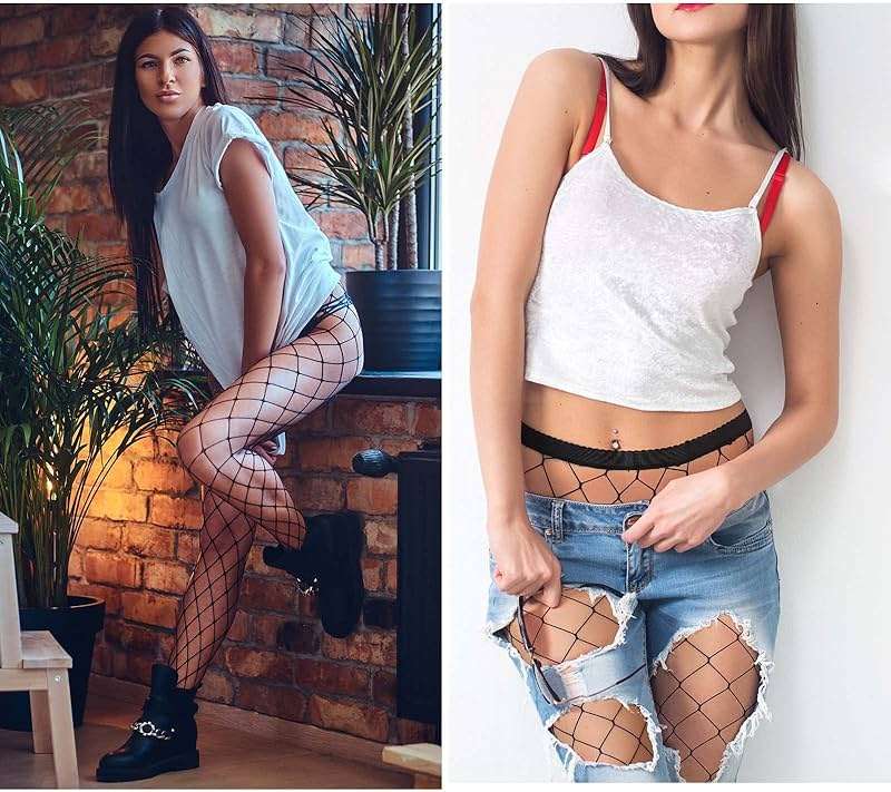 CHRORINE 2/4/8 Pack Fishnet Stockings Women High Waist Tights 2/4 Styles Fishnet Tights Pantyhose - Image 7
