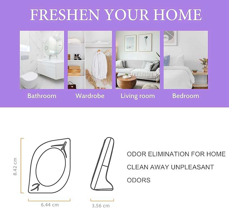 Air Freshener for Home, 4 Pack, Lavender, Odor Eliminator for Small Area Closets Bathroom Pets Strong Odor, Up to 120 Days - Image 2