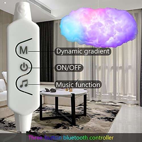 3D Big Cloud lightning Light Kit Music Sync Warm White Multicolor lightning Changing Strip Lights 360 Degree Wireless Remote APP NO DIY Coolest Decorations for Adults and Kids Indoor Home Bedroom - Image 2