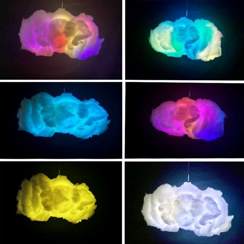 3D Big Cloud lightning Light Kit Music Sync Warm White Multicolor lightning Changing Strip Lights 360 Degree Wireless Remote APP NO DIY Coolest Decorations for Adults and Kids Indoor Home Bedroom - Image 4