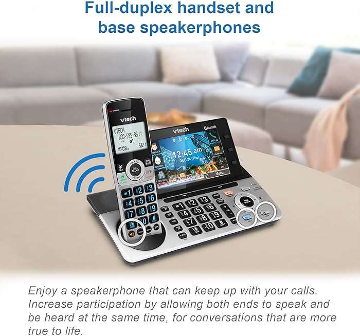 VTech IS8251-3 Business Grade 3-Handset Expandable Cordless Phone for Home Office, 5" Color Display, Programmable Short Cut Keys, Smart Call Blocking, Answering System,Bluetooth Connect to Cell - Image 11
