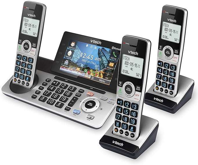 VTech IS8251-3 Business Grade 3-Handset Expandable Cordless Phone for Home Office, 5" Color Display, Programmable Short Cut Keys, Smart Call Blocking, Answering System,Bluetooth Connect to Cell - Image 15