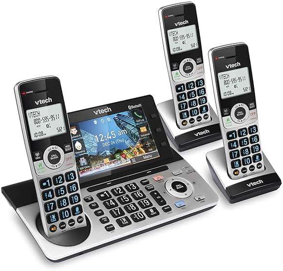 VTech IS8251-3 Business Grade 3-Handset Expandable Cordless Phone for Home Office, 5" Color Display, Programmable Short Cut Keys, Smart Call Blocking, Answering System,Bluetooth Connect to Cell - Image 16