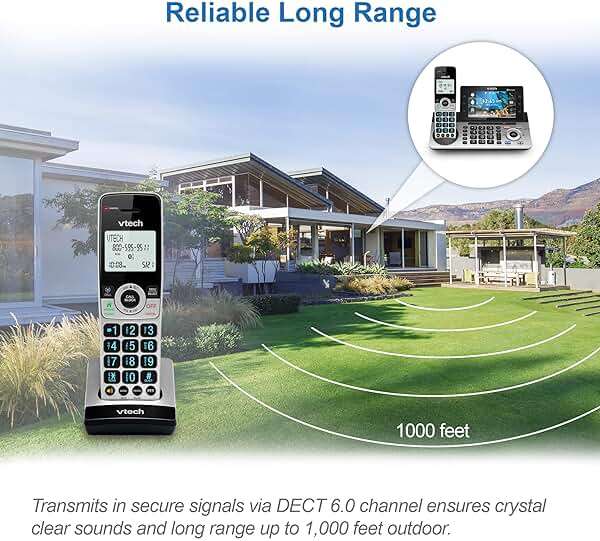 VTech IS8251-3 Business Grade 3-Handset Expandable Cordless Phone for Home Office, 5" Color Display, Programmable Short Cut Keys, Smart Call Blocking, Answering System,Bluetooth Connect to Cell - Image 6