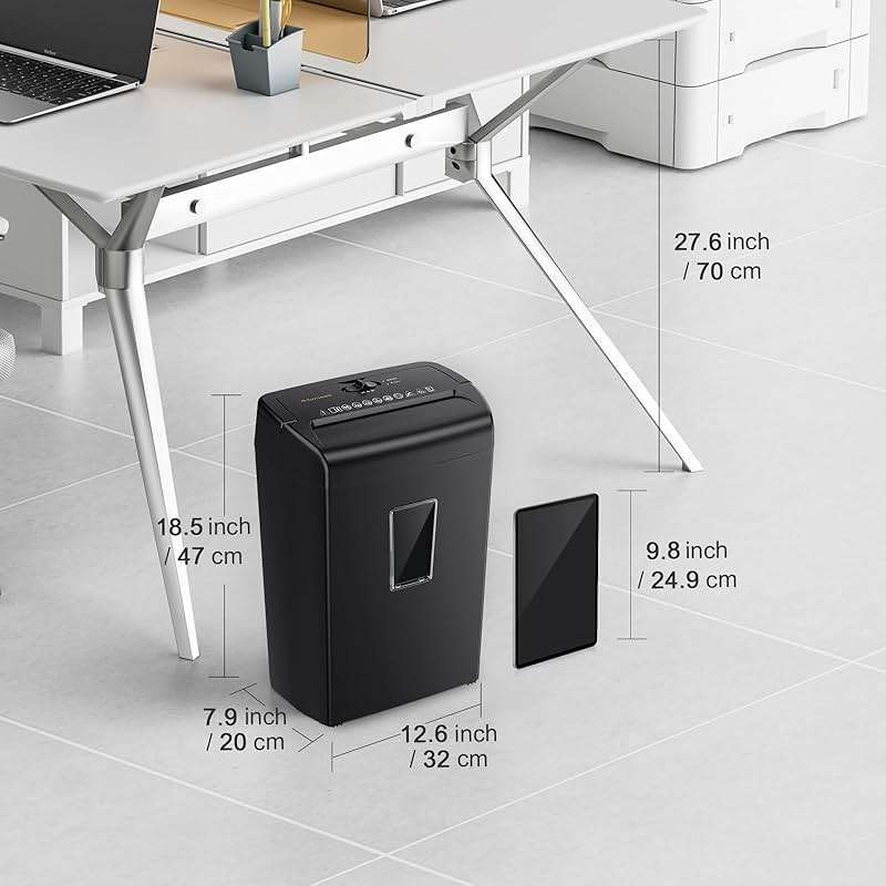 Bonsaii 10-Sheet Cross Cut Paper Shredder, 5.5 Gal Home Office Heavy Duty Shredder for Credit Card, Staple, Clip with Transparent Window(C209-D) - Image 6
