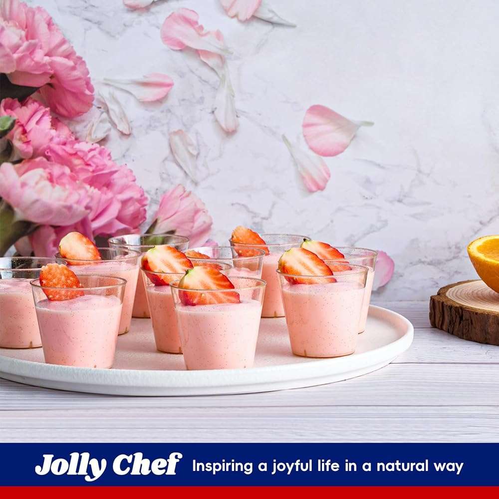 JOLLY CHEF 500 Pack 1 oz Shot Glasses, Gold Glitter Elegant Party Cups Tumblers, Disposable Cups with Glitter for Wedding, Thanksgiving Day, Christmas Halloween Party - Image 6