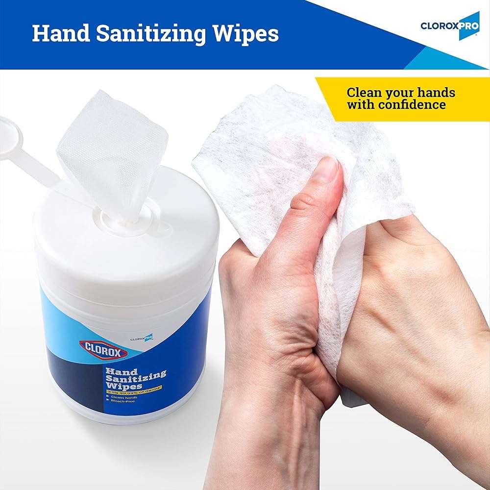 Clorox Pro Alcohol Free Hand Sanitizer Wipes with BZK, Gentle Bleach-Free Sanitizing Wipes for Hands - 0.13% BZK Formula, FDA Registered, Resealable Bulk Canister, 270 Count - Image 3