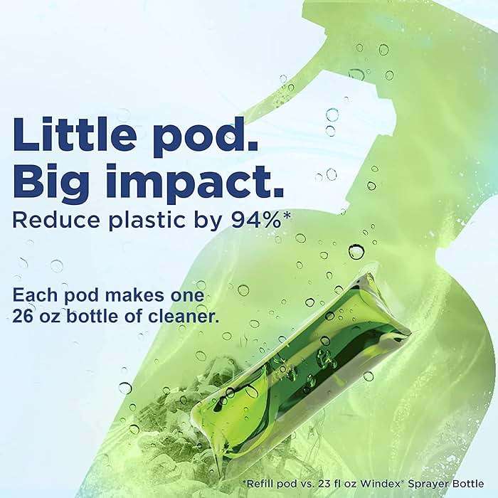 Windex Dissolve Concentrated Pods, Multisurface Cleaner, 3 Concentrated Dissolvable Refill Pods - Image 2