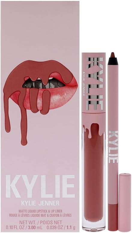 Kylie Cosmetics Matte Lip Kit - 301 Liquid Angel for Women - 2 Pc 0.10oz Matte Liquid Lipstick, 0.03oz Lip Liner - Image 1