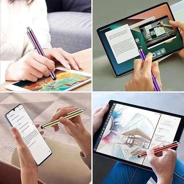 Stylus Pen [10 Pack] Universal Capacitive Touch Screen Pens for Tablets, iPad mini, iPad Pro, iPad Air, Smartphones, Samsung Galaxy - Multiple Colors - Image 4
