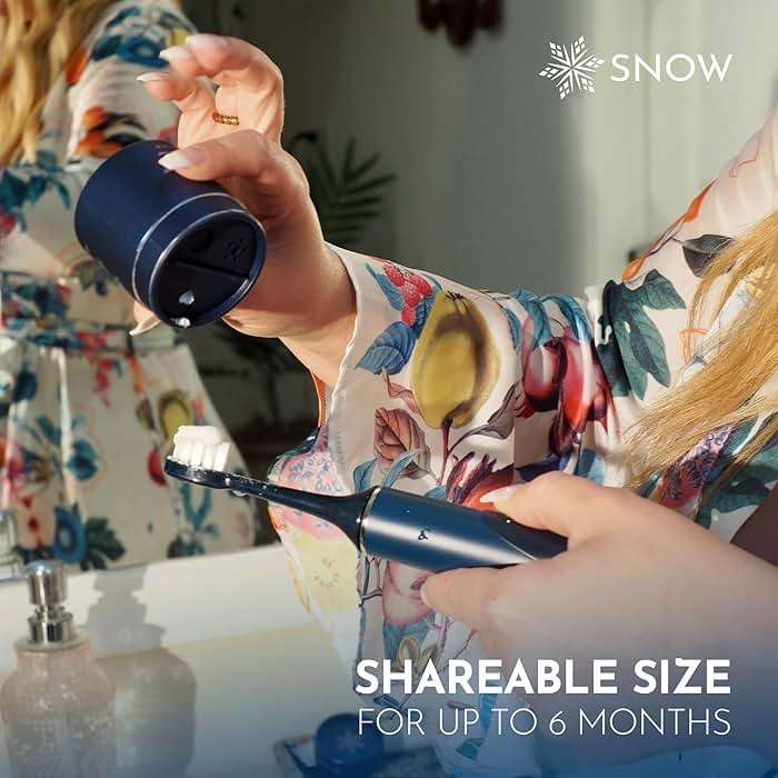 SNOW Magic Powder Teeth Whitening Booster for Any Toothpaste | Hydroxyapatite Sodium Bicarbonate and Botanical Blend | for Surface Stains | Peroxide Free | Lavender Mint - Image 4