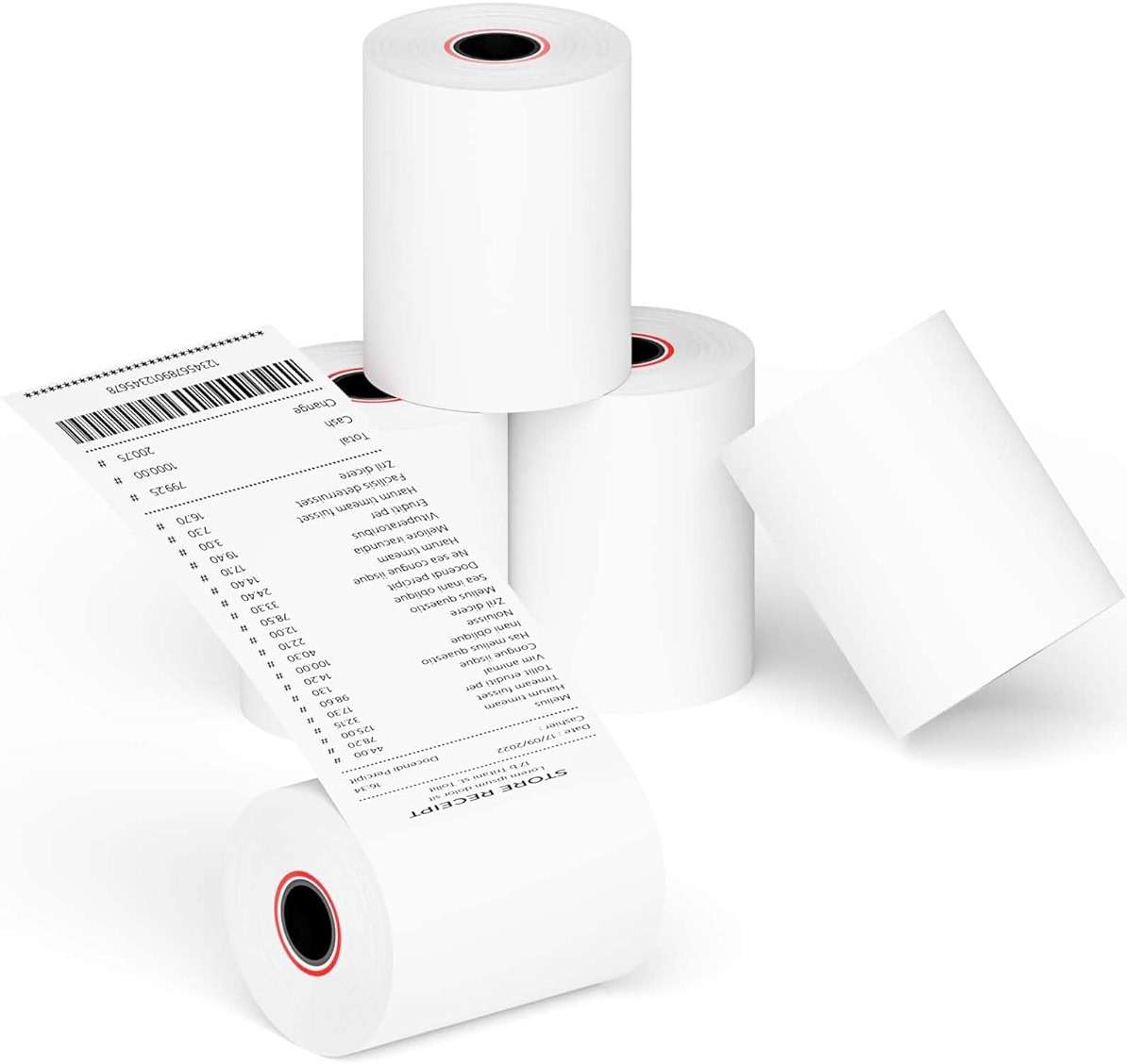 MBLABEL 2 1/4''x 85' Thermal Receipt Paper Rolls, POS Cash Register Paper Roll (5 Rolls) - Image 1
