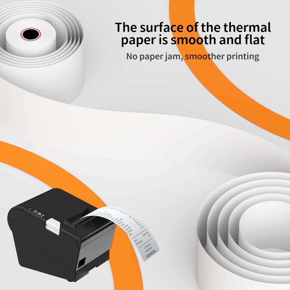 MBLABEL 2 1/4''x 85' Thermal Receipt Paper Rolls, POS Cash Register Paper Roll (5 Rolls) - Image 5