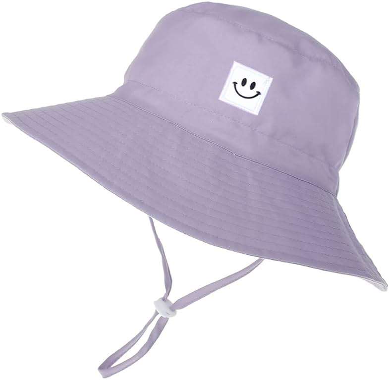 MaxNova Baby Sun Hat Smile Face UPF 50+ Toddler Bucket Hat for Boys Girls 0-7 Years - Image 3